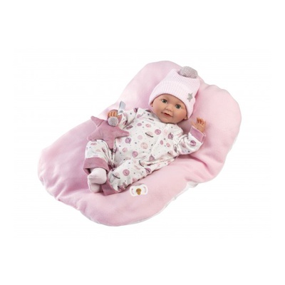  Lelle zīdainis Heidi 42 cm (acis aizvērās, raud, runā, ar mānekli, mīkstais ķermenis) Spānija LL74132