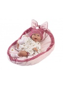  Lelle zīdainis Mimi 42 cm (spilvens, ar mānekli, mīkstais ķermenis) Spānija LL74134NM