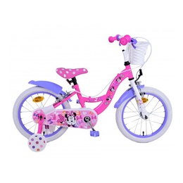 Bērnu velosipēds 16 collas Disney Minnie (2 rokas bremzes, uz 85% salikts) (4-6 gadiem) VOL21583