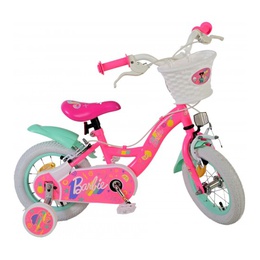 Bērnu velosipēds 12 collas Barbie ( (2 rokas bremzes, uz 85% salikts) (3-4 gadiem) VOL31255