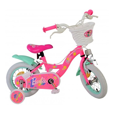 Bērnu velosipēds 12 collas Barbie ( (2 rokas bremzes, uz 85% salikts) (3-4 gadiem) VOL31255