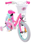 Bērnu velosipēds 14 collas Barbie (rokas+kājas bremzes, uz 85% salikts) (3.5-5 gadiem) VOL31454 Hover