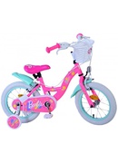 Bērnu velosipēds 14 collas Volare Barbie (2 rokas bremzes, uz 85% salikts) (3.5-5 gadiem) VOL31455