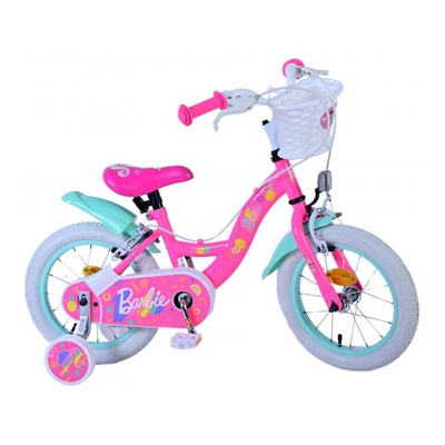Bērnu velosipēds 14 collas Volare Barbie (2 rokas bremzes, uz 85% salikts) (3.5-5 gadiem) VOL31455